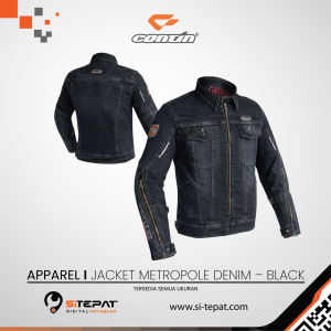 CONTINMOTO JACKET METROPOLE DENIM – BLACK- M