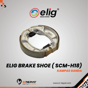 ELIG BRAKE SHOE ( SCM-H18) ALL GENIO, ALL VARIO, ALL BEAT, ALL SCOOPY, OLD TIGER, NEW MEGA PRO (NEOTECH), OLD PCX 125/ OLD 150