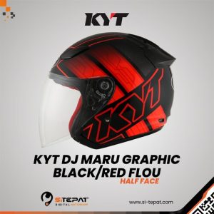 KYT DJ MARU GRAPHIC – BLACK/RED FLOU L