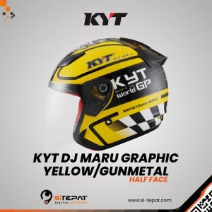 KYT DJ MARU GRAPHIC – YELLOW/GUNMETAL L