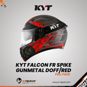 KYT FALCON FR SPIKE – GUNMETAL DOFF/RED M