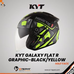 KYT GALAXY FLAT R GRAPHIC-BLACK/YELLOW M