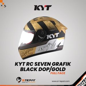 KYT RC SEVEN GRAFIK – BLACK DOP/GOLD M