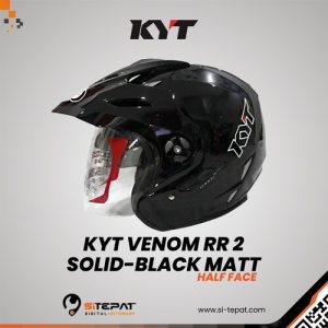 KYT VENOM RR 2 SOLID – BLACK MATT XL