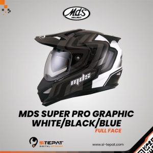 MDS SUPER PRO GRAPHIC – WHITE/BLACK/BLUE L